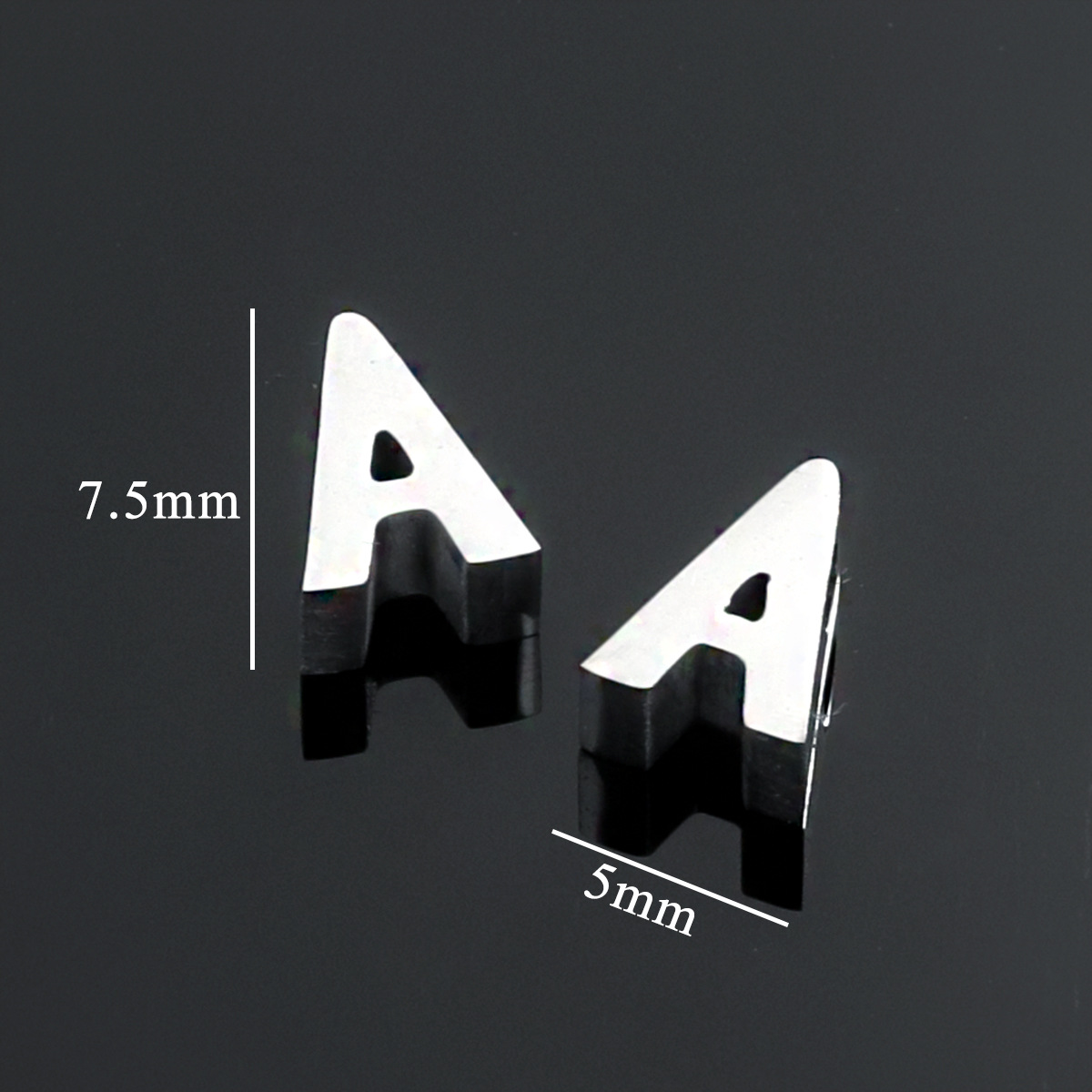 1 Piece Simple Casual Style Letter A Shape Stainless Steel Unisex Pendant h5 Picture2